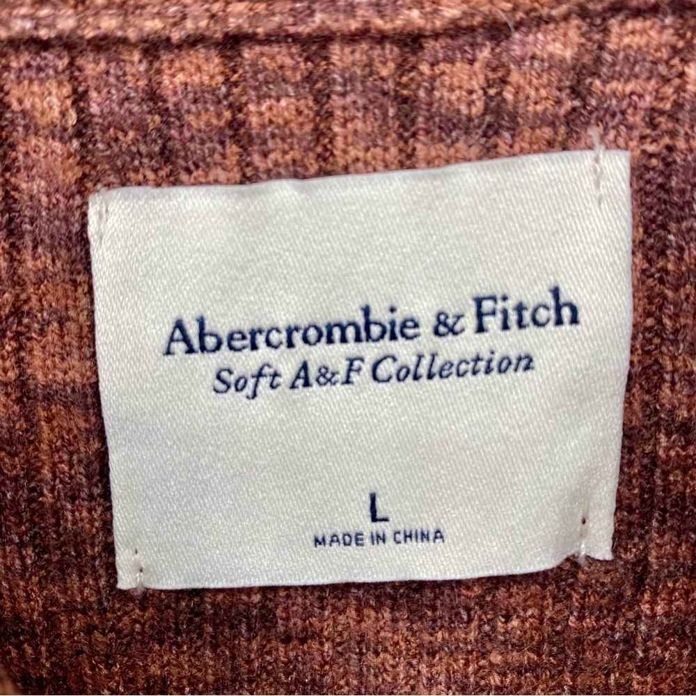 Abercrombie and Fitch Soft a & f ribbed oversized rust sweater size L - Picture 7 of 10